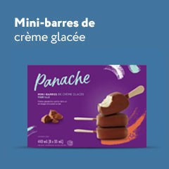 Une photo de Panache's Mini barres de produit et lecture de texte "Mini Barres de creme glacee".
