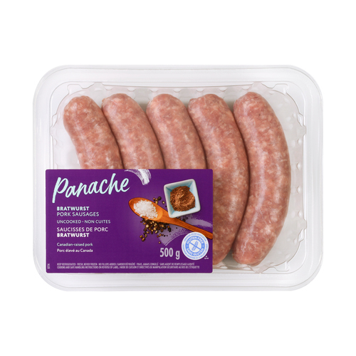 Bratwurst Pork Sausage 500 g Panache.ca